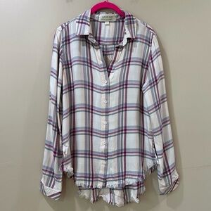 Cloth&Stone shirt long sleeve checked plaid pink
